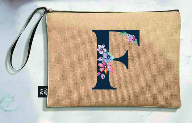 Bolso de mano letra f una pieza (diseño variado) (25×18×1 )